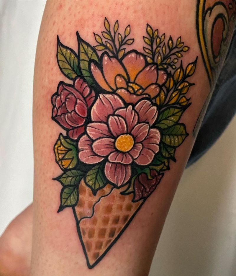 30 Pretty Icecream Tattoos for Inspiration