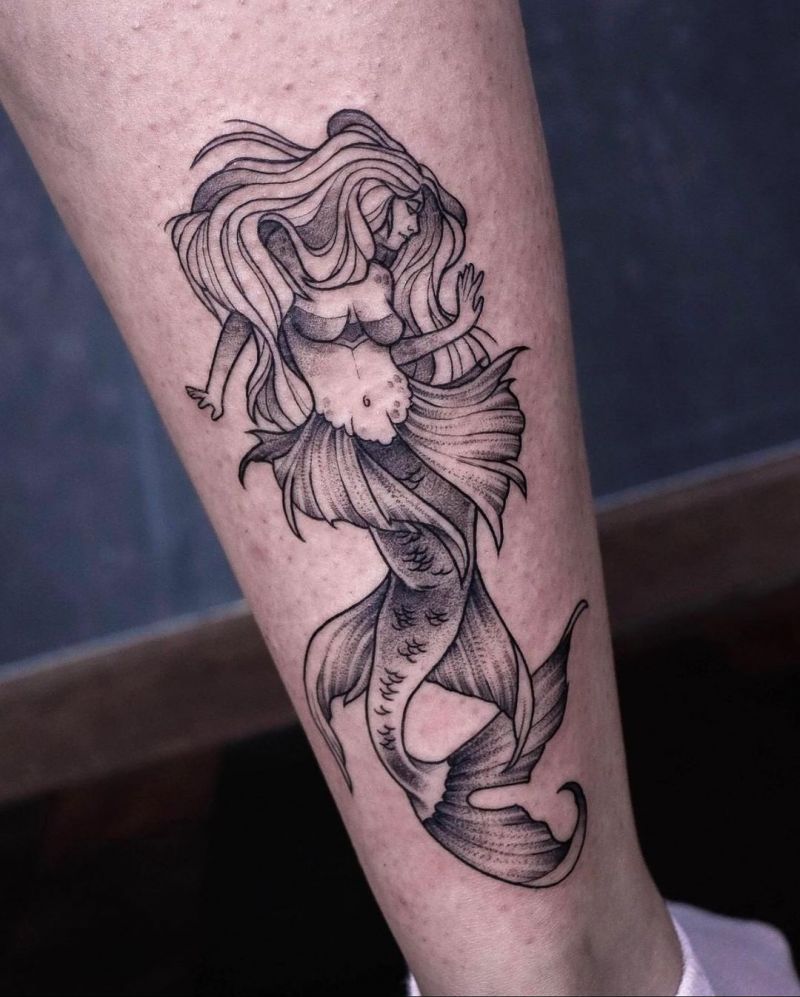 30 Pretty Mermaid Tattoos to Inspire You