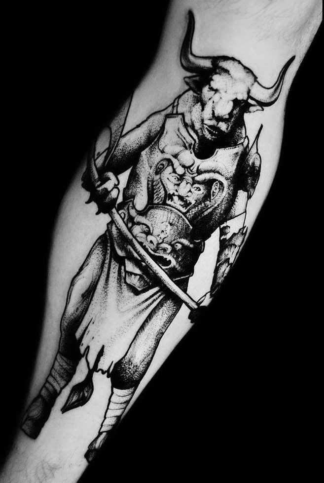 30 Superb Minotaur Tattoos to Inspire You