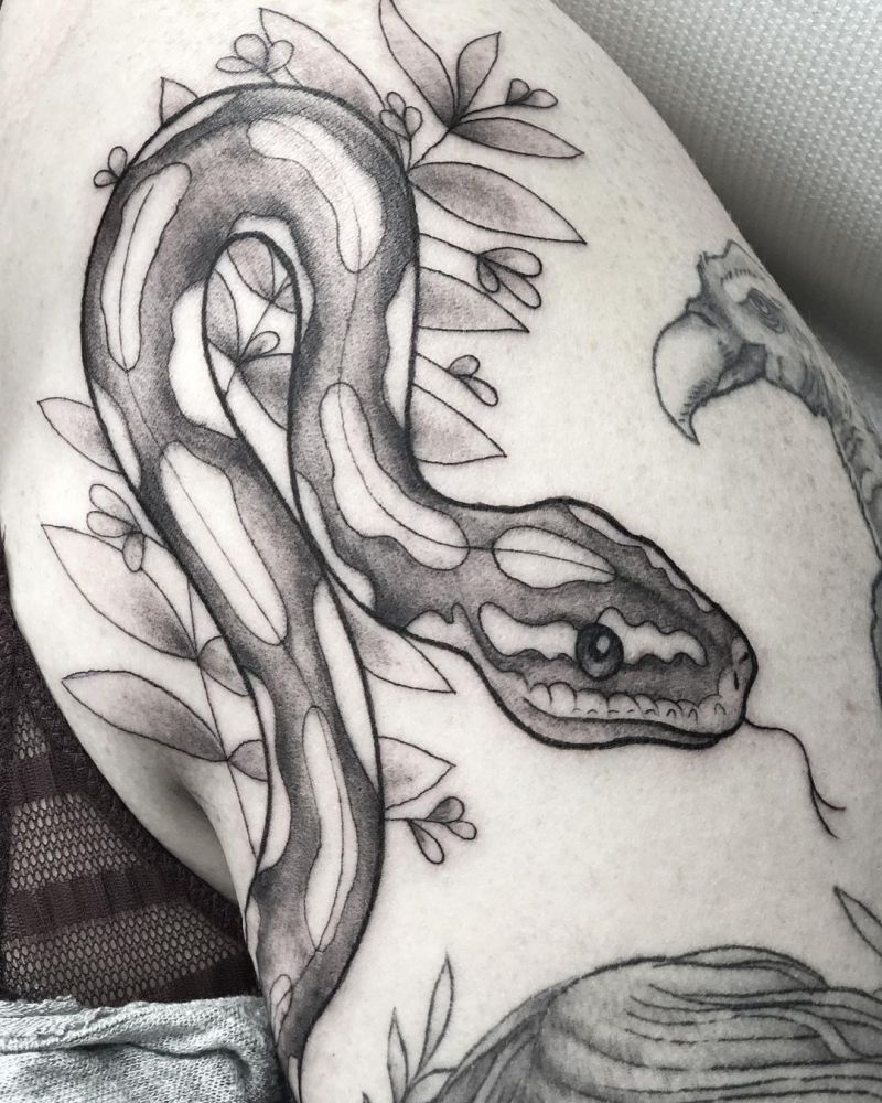 30 Pretty Python Tattoos You Will Love