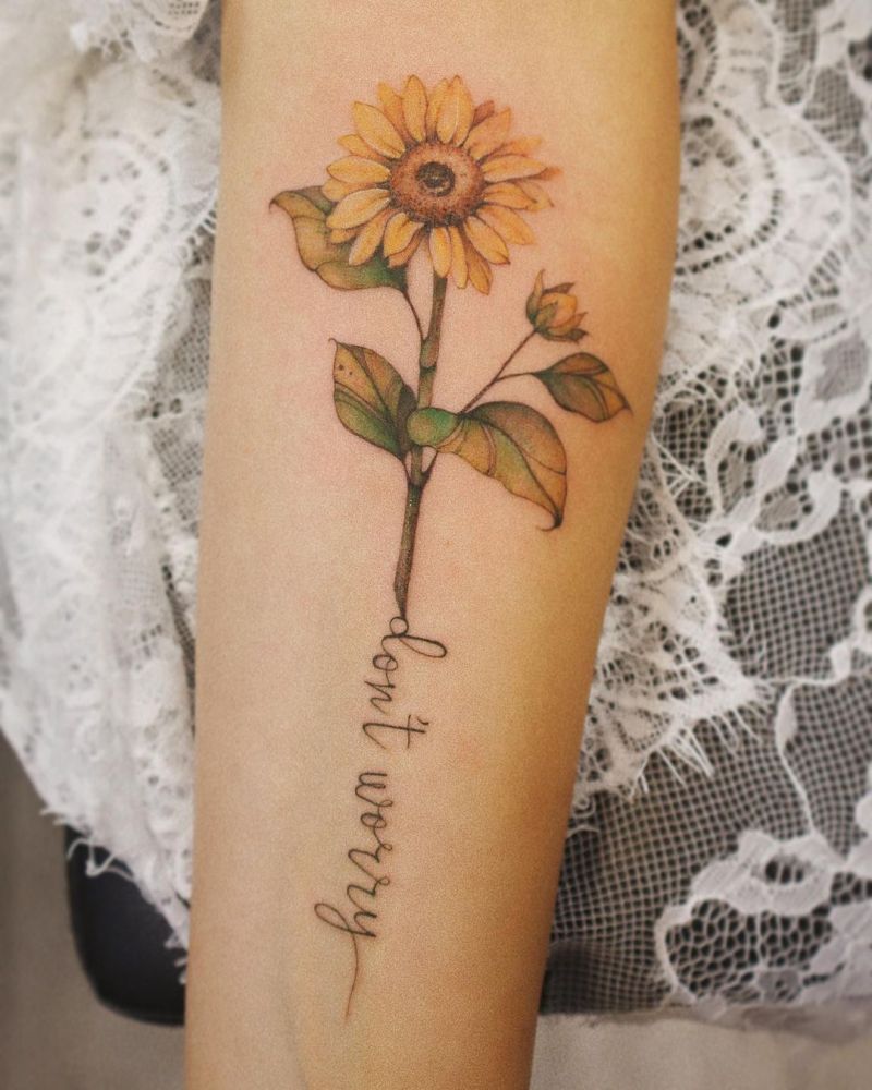 30 Pretty Sunflower Tattoos Improve Your Temperament