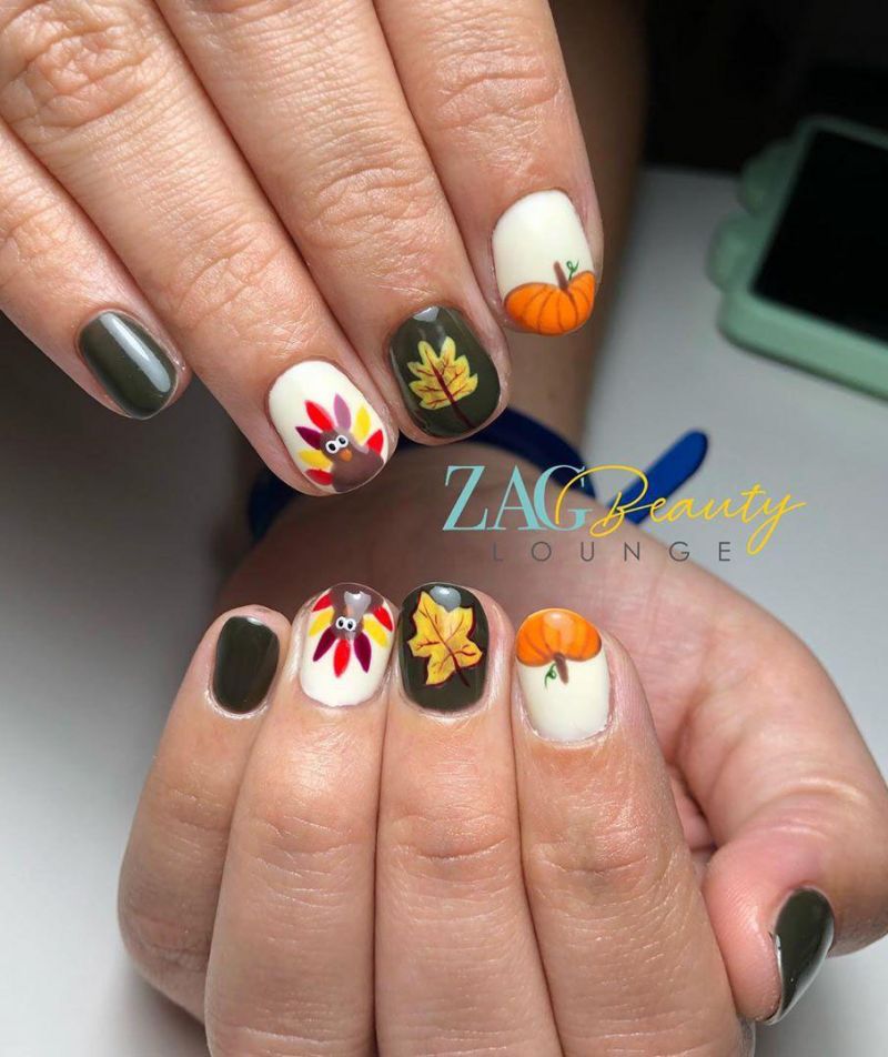 30 Trendy Thanksgiving Turkey Nails