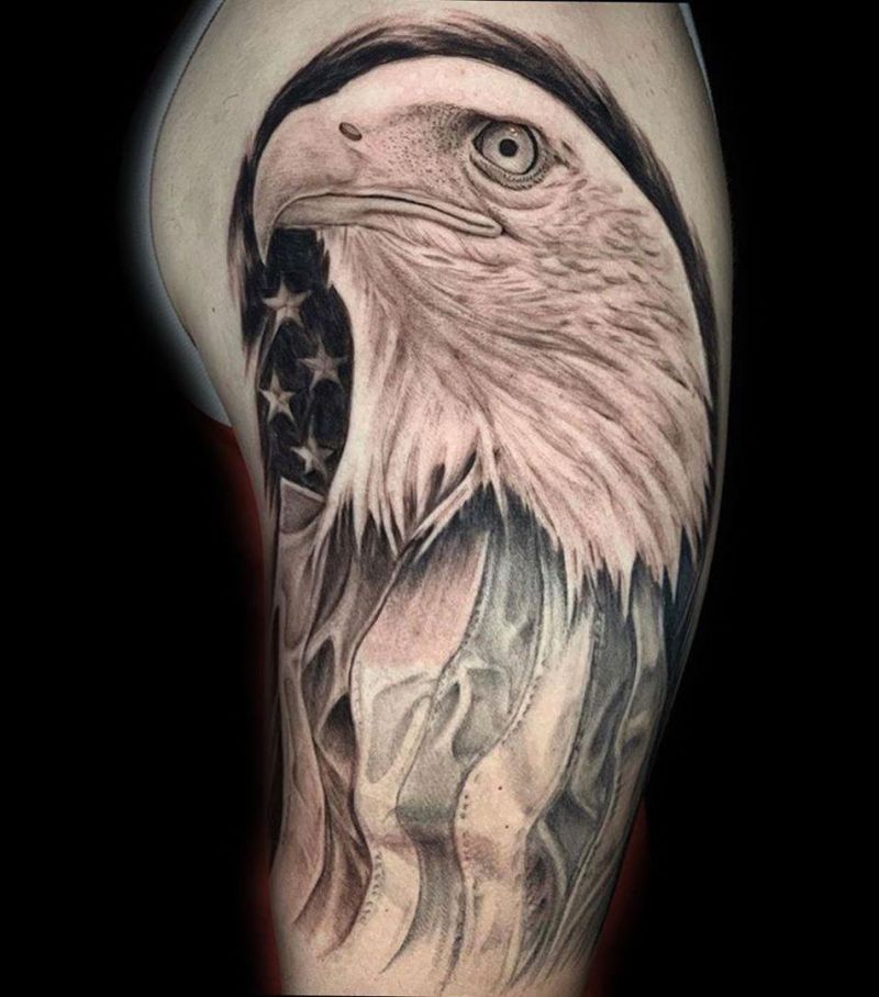 30 Pretty Eagle Tattoos Show Your Temperament