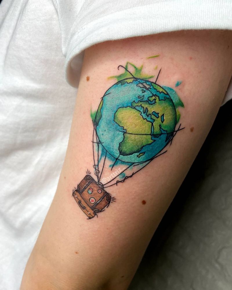 30 Pretty Earth Tattoos to Inspire You