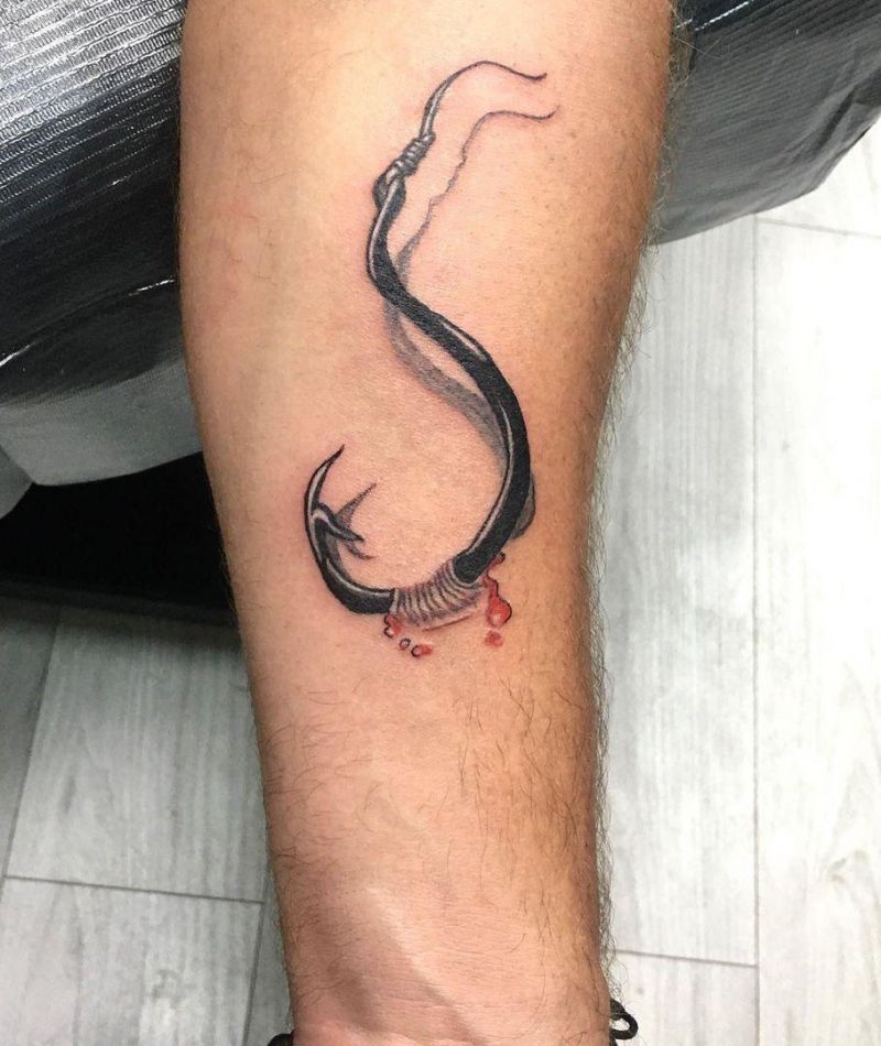 30 Pretty Fishhook Tattoos You Must Try