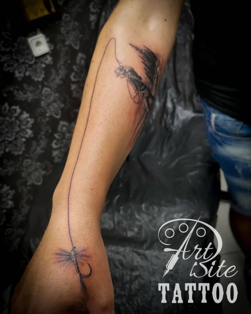 30 Pretty Fishing Tattoos Improve Your Temperament