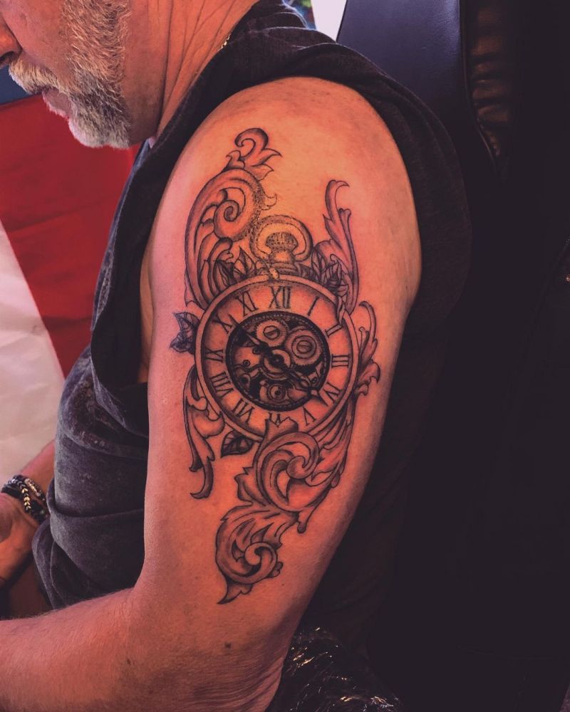 30 Pretty Stopwatch Tattoos You Will Love