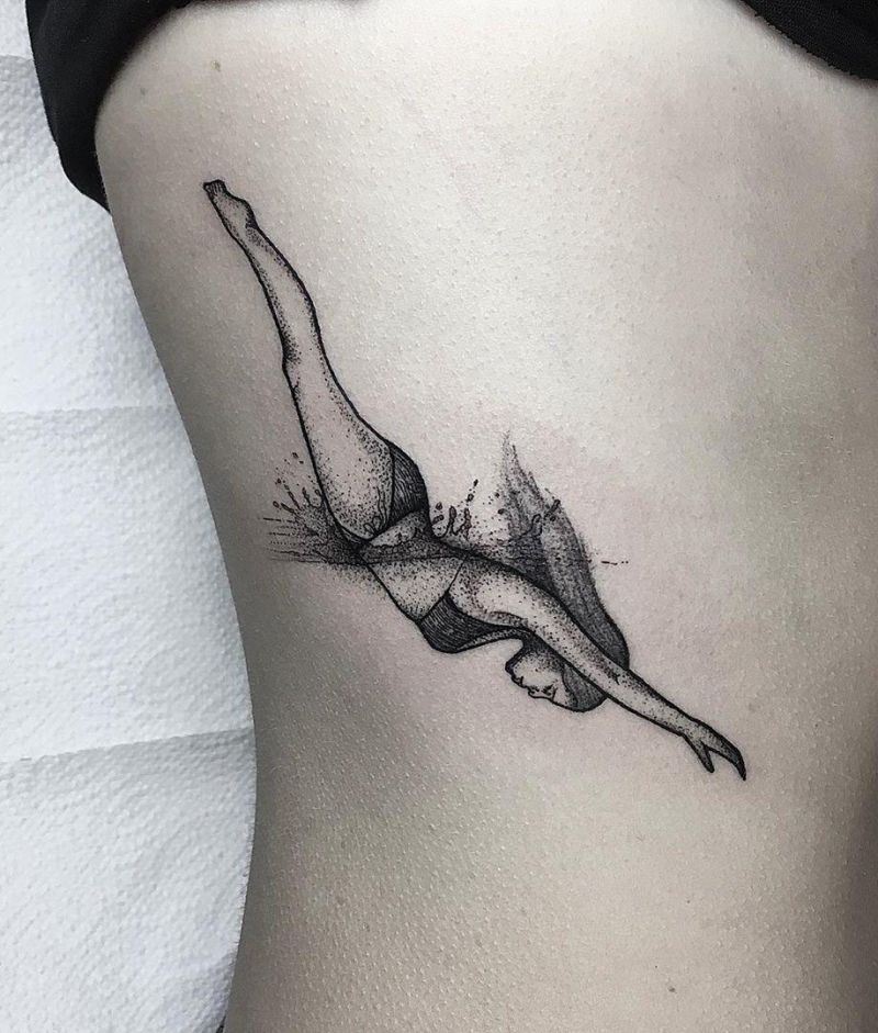 30 Pretty Swimmer Tattoos You Must Try