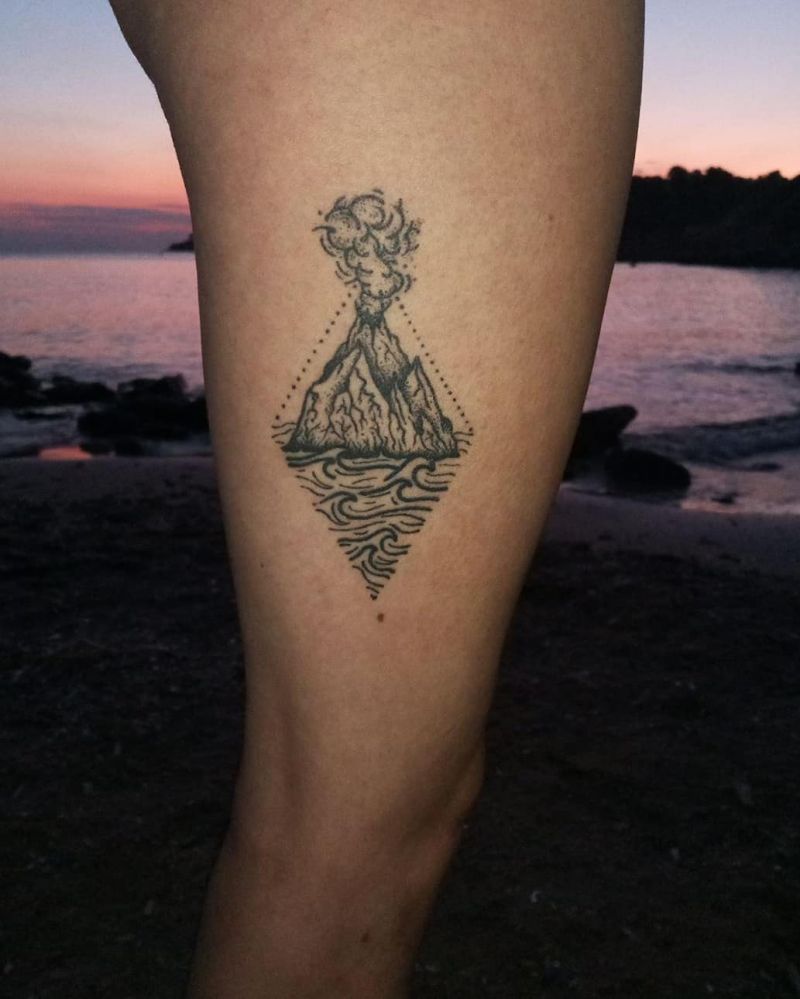 30 Pretty Volcano Tattoos for Inspiration