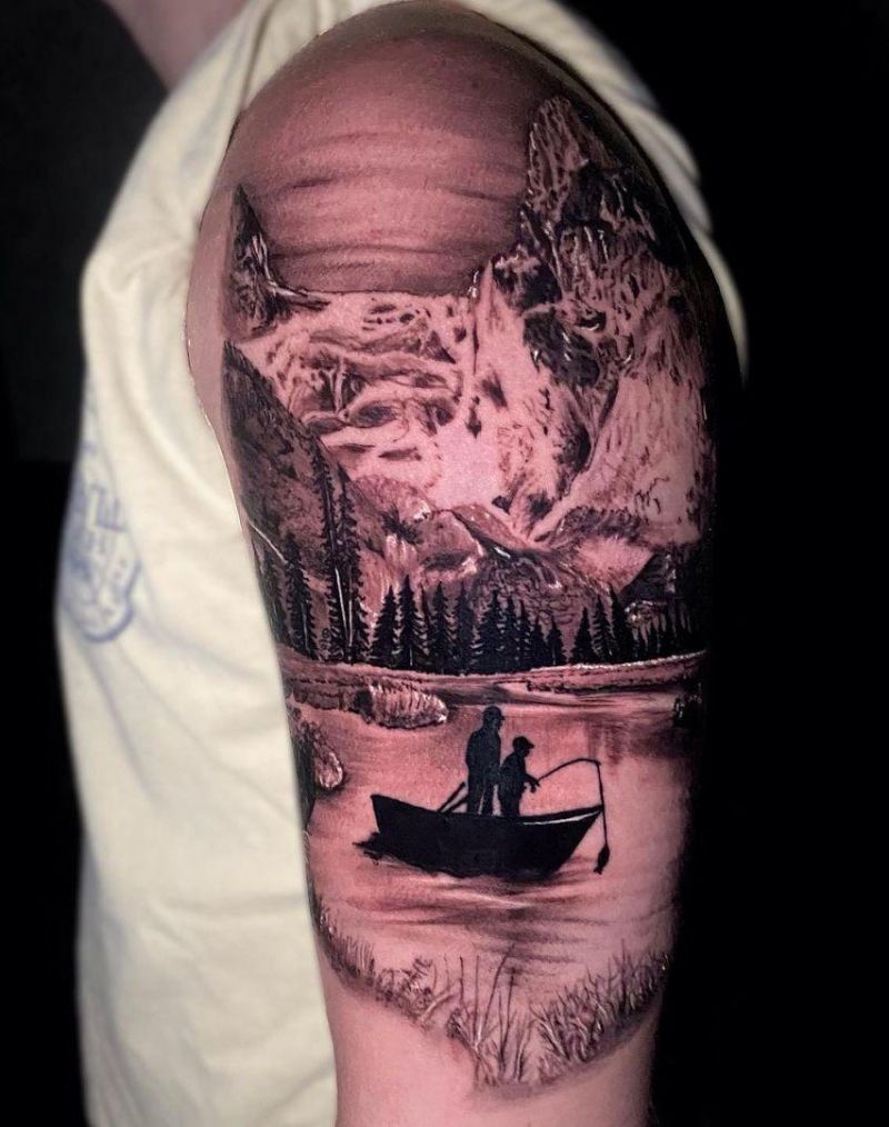 30 Pretty Fishing Tattoos Improve Your Temperament