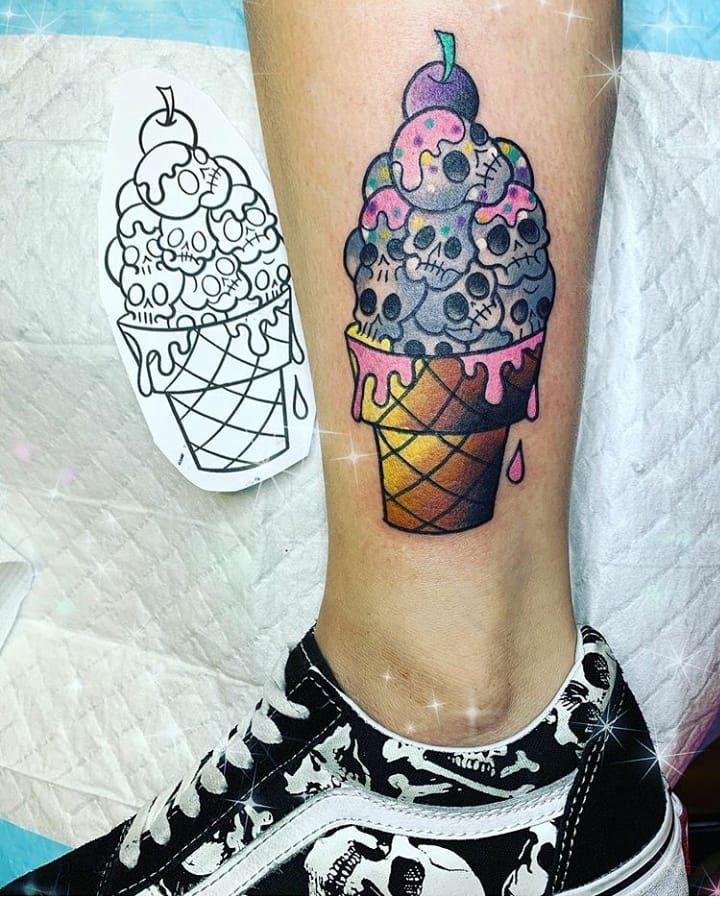 30 Pretty Icecream Tattoos for Inspiration
