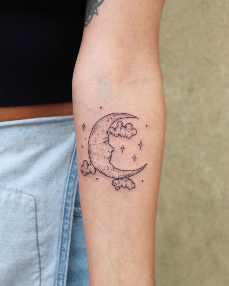 30 Pretty Moon Tattoos You Will Love