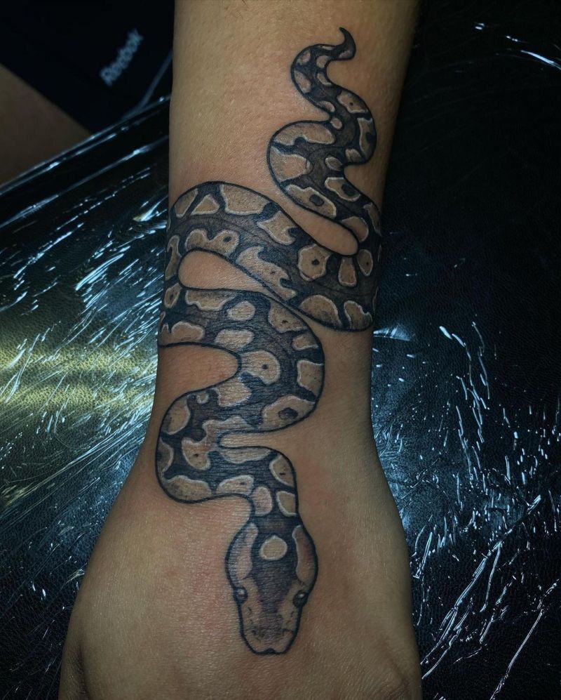 30 Pretty Python Tattoos You Will Love