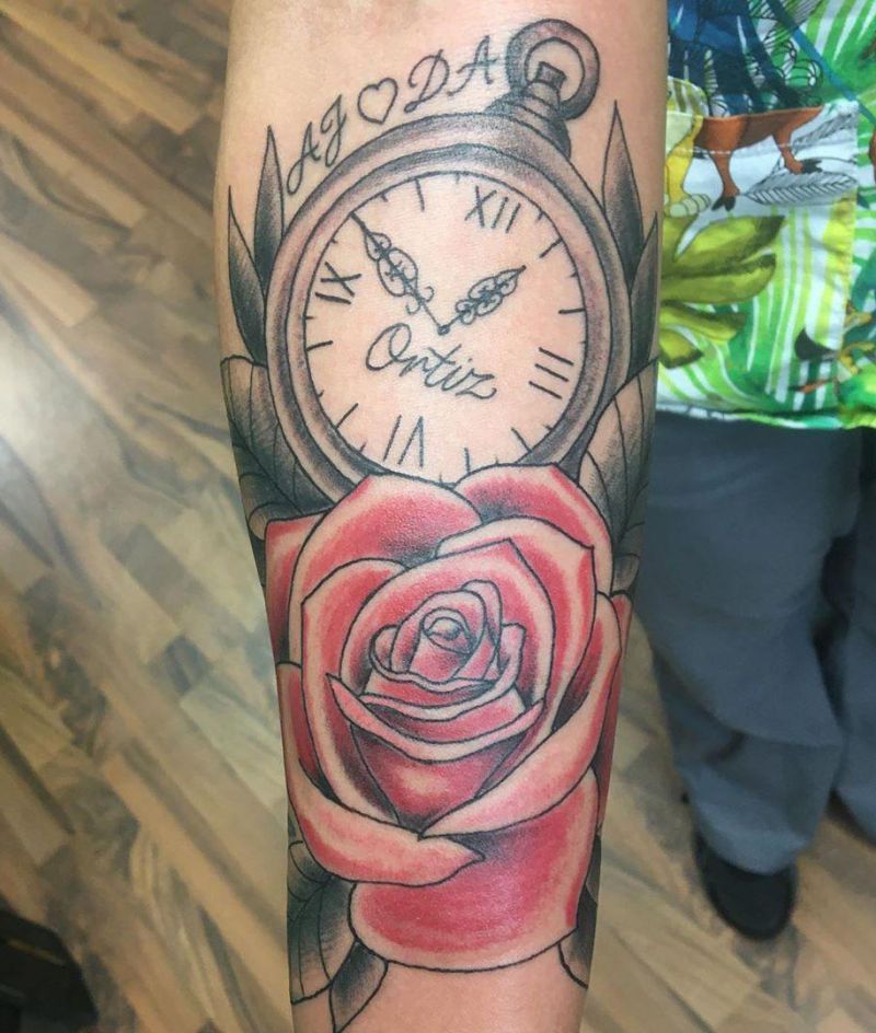 30 Pretty Stopwatch Tattoos You Will Love