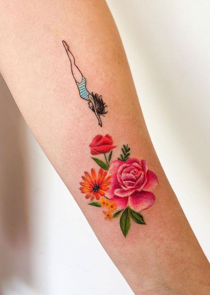 30 Pretty Swimmer Tattoos You Must Try