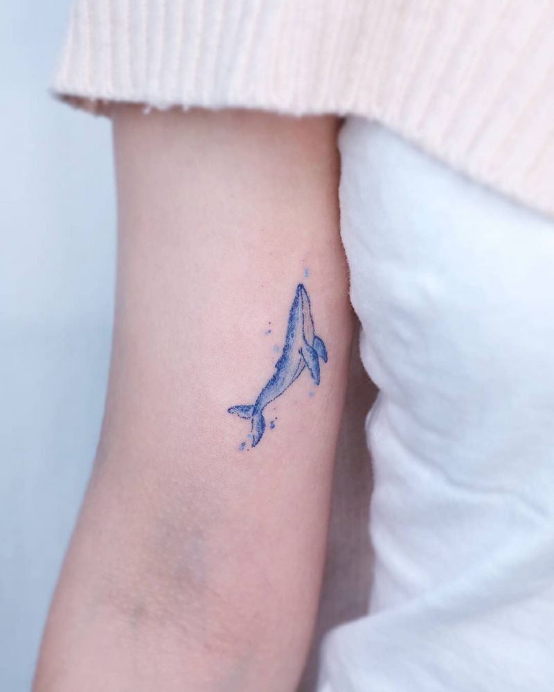 30 Pretty Blue Tattoos You Will Love