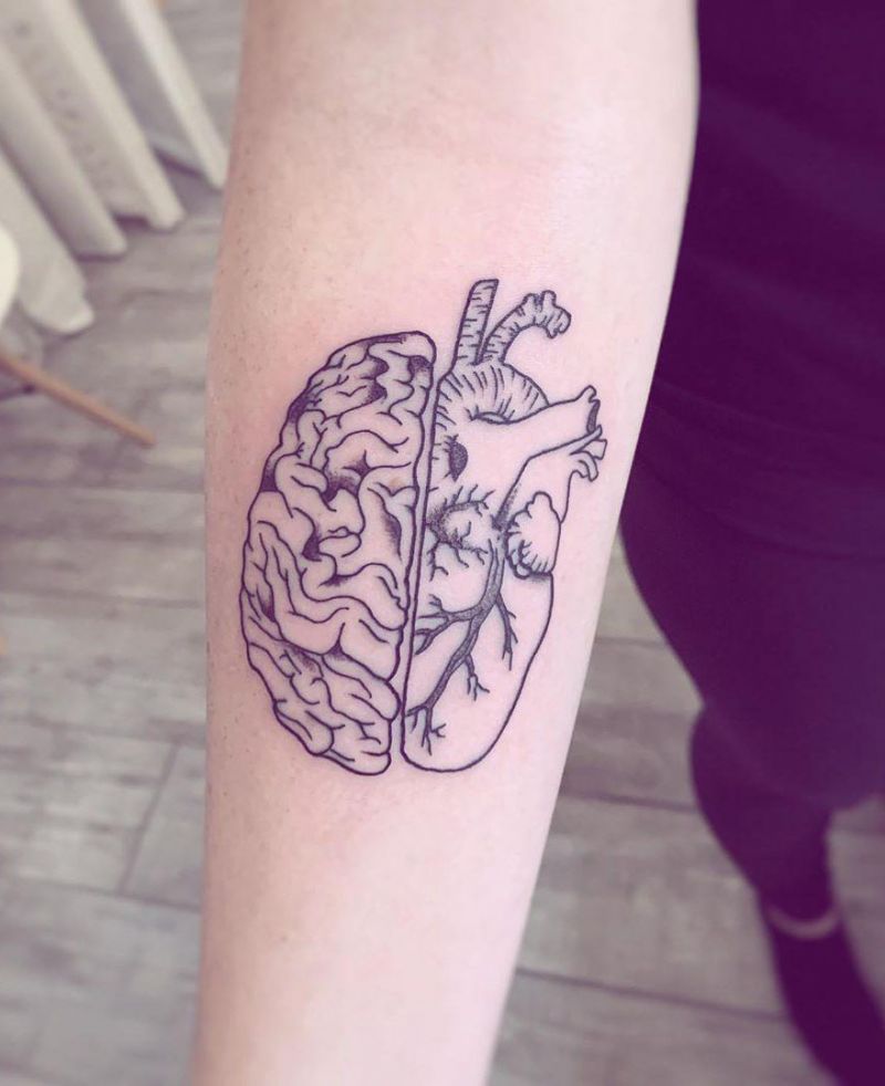 30 Pretty Brain Tattoos Make You Beautiful