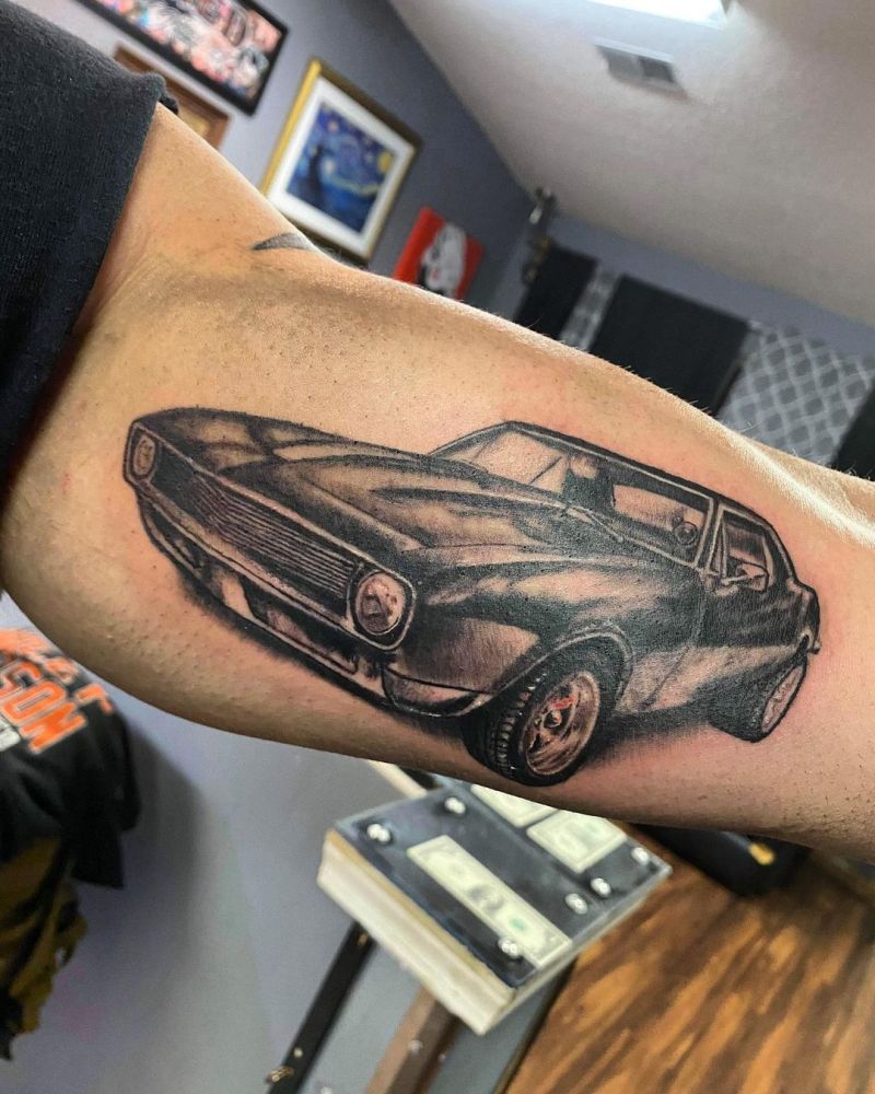 30 Pretty Car Tattoos for Inspiration