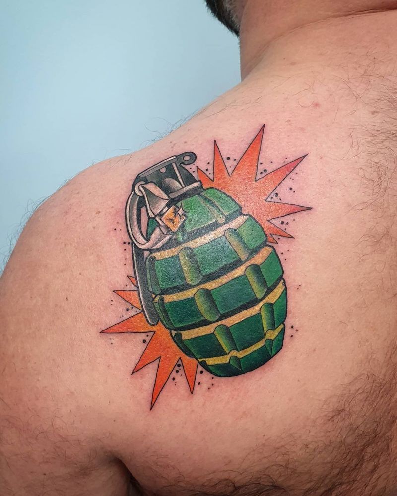 30 Pretty Grenade Tattoos You Must Try