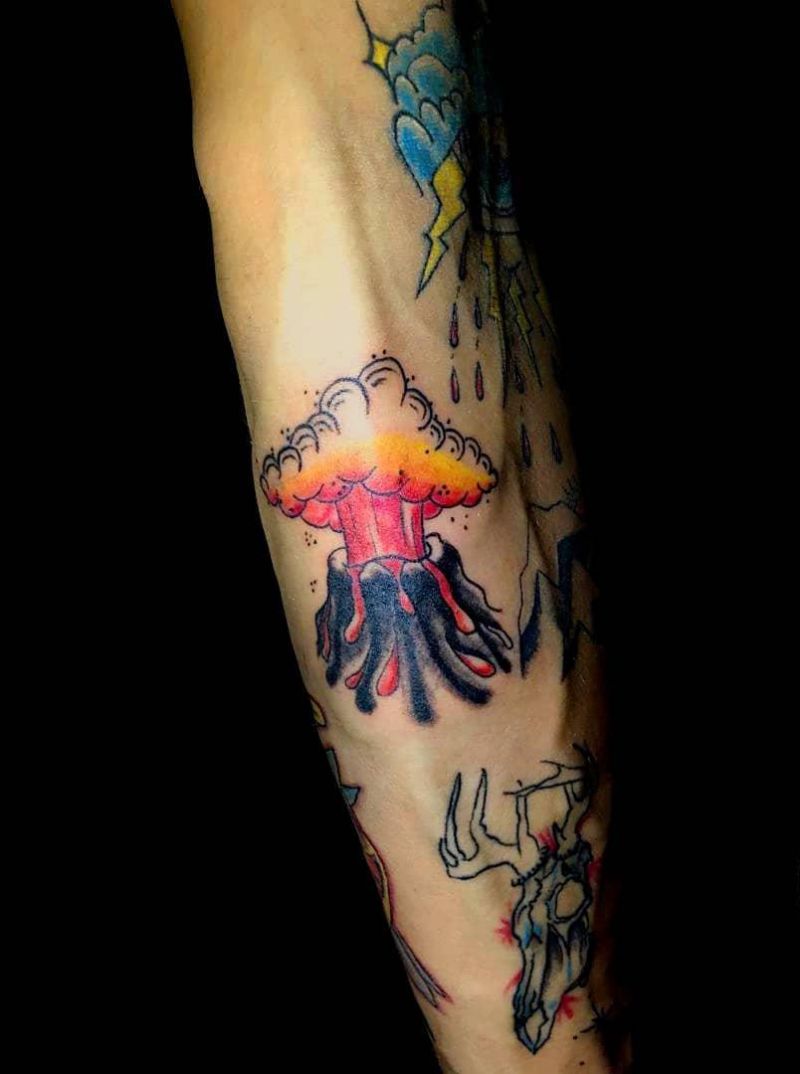 30 Pretty Volcano Tattoos for Inspiration