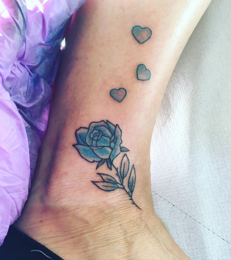 30 Pretty Blue Rose Tattoos You Must Try