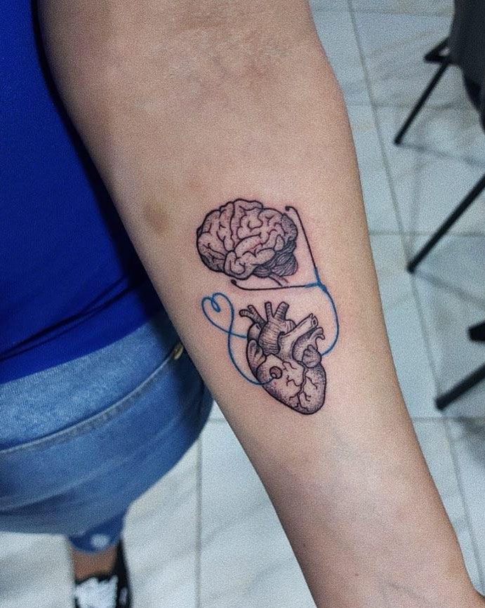 30 Pretty Brain Tattoos Make You Beautiful