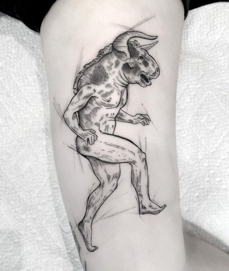 30 Superb Minotaur Tattoos to Inspire You