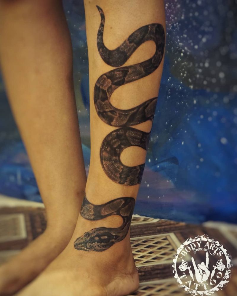 30 Pretty Python Tattoos You Will Love