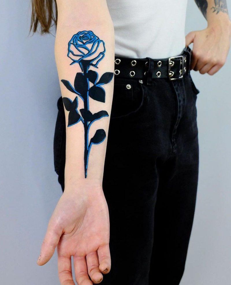 30 Pretty Blue Tattoos You Will Love