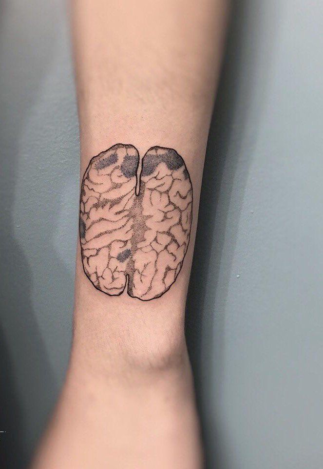 30 Pretty Brain Tattoos Make You Beautiful