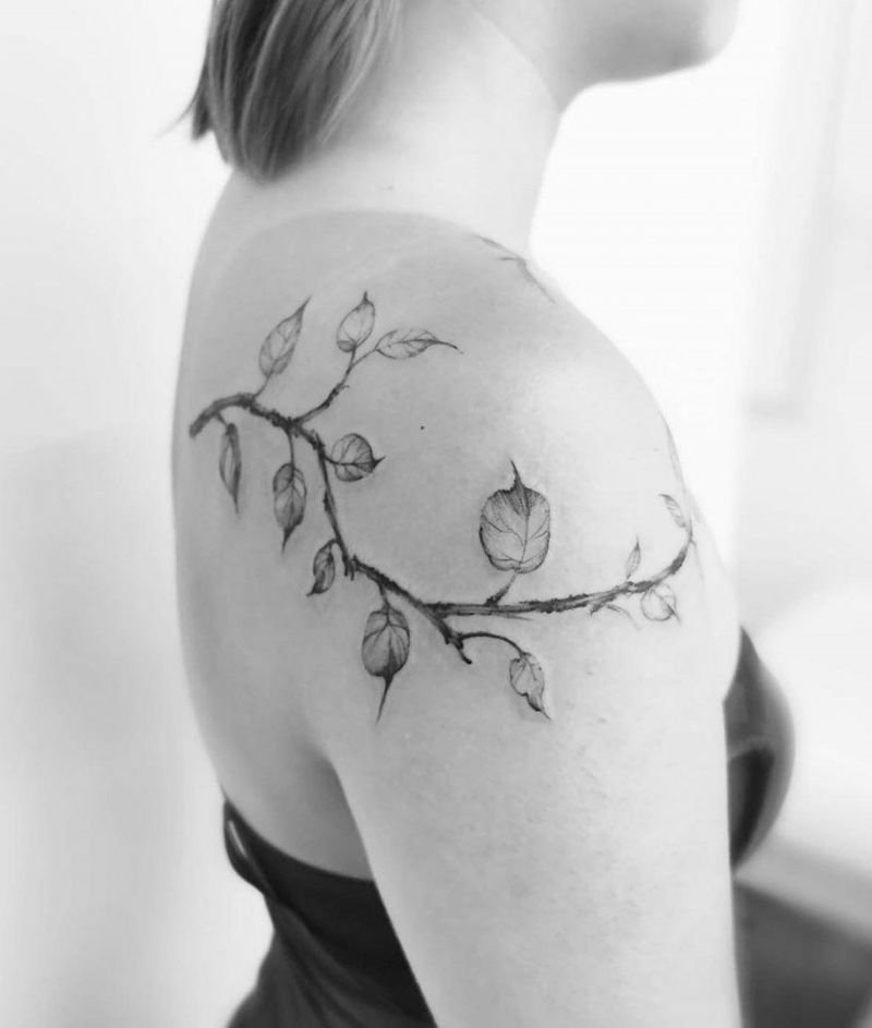 30 Pretty Branch Tattoos You Must Try