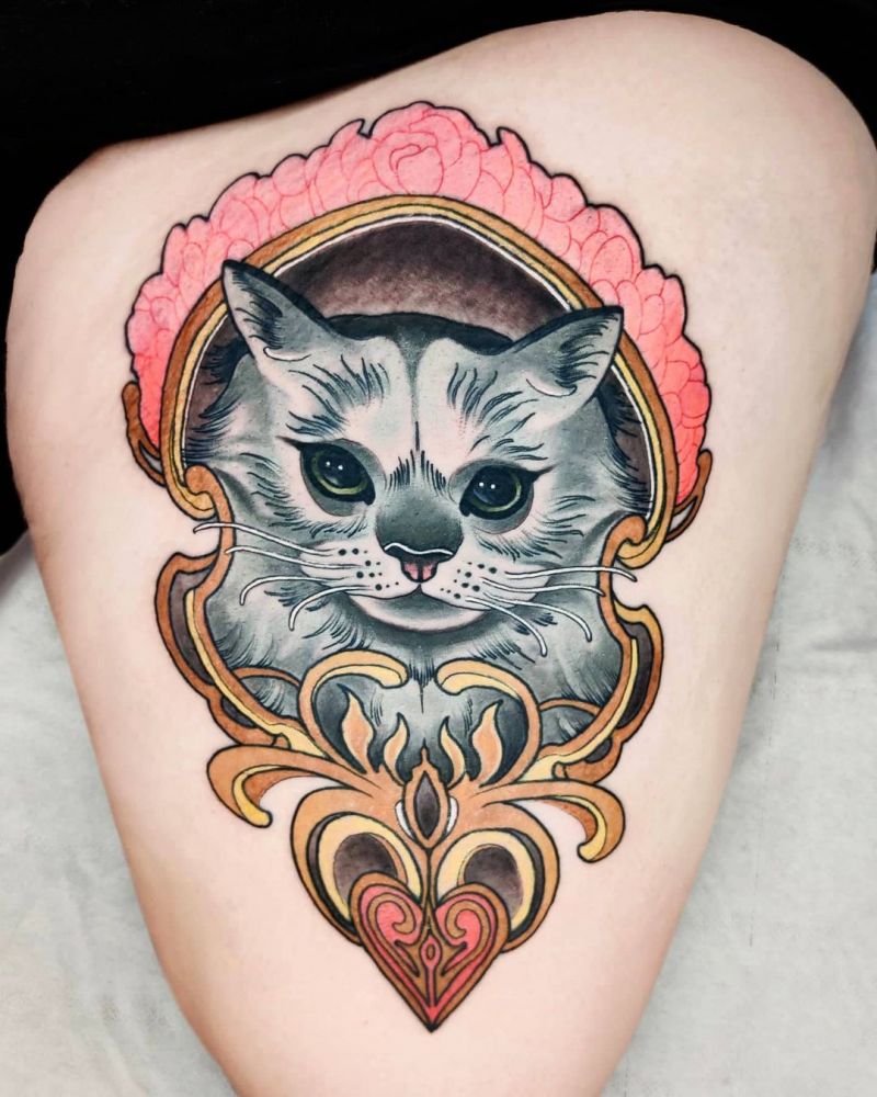 30 Cute Cat Tattoos You Will Love