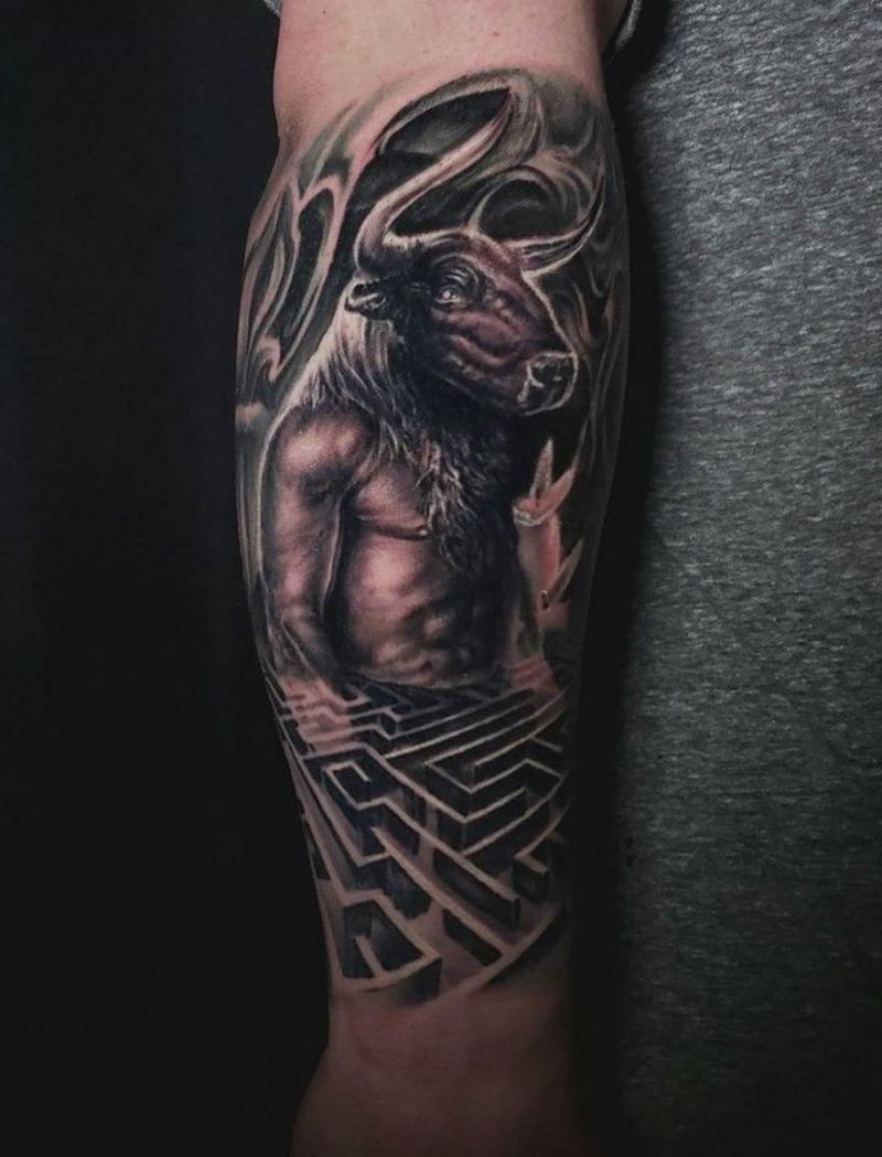 30 Superb Minotaur Tattoos to Inspire You