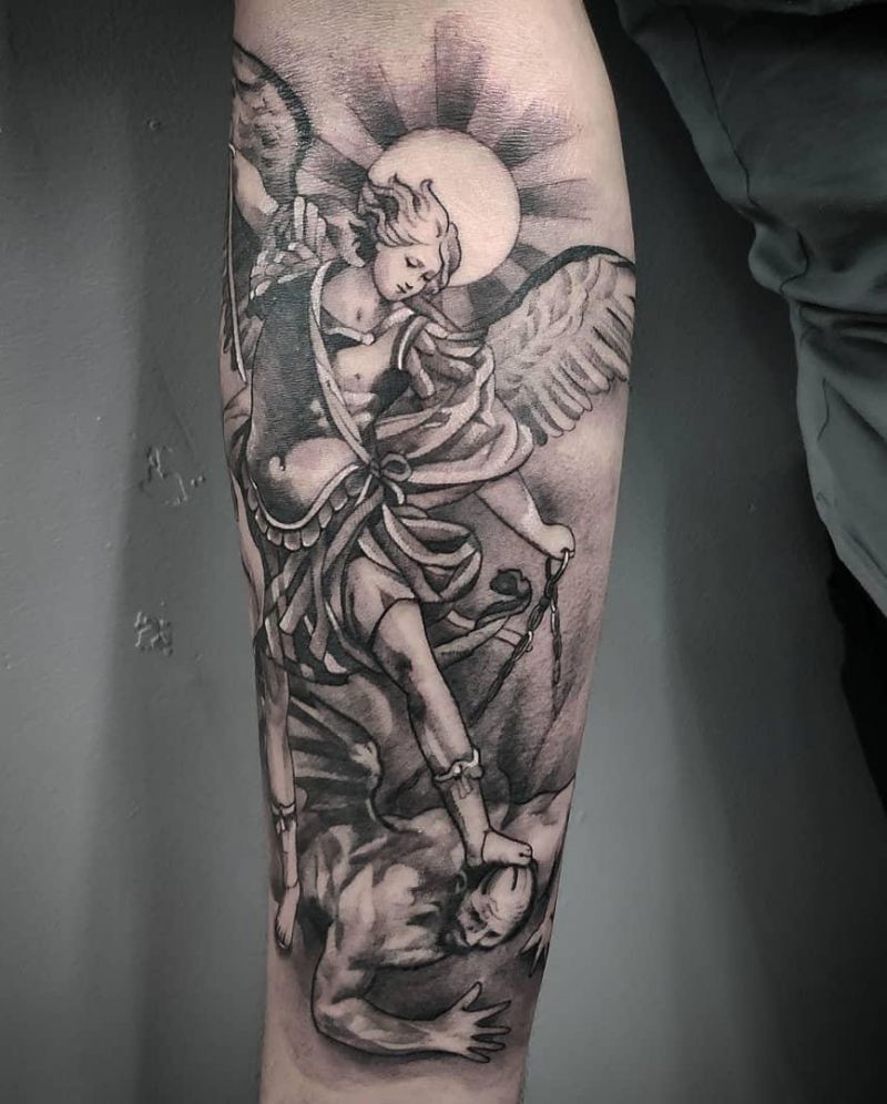 30 Pretty Archangel Tattoos You Will Love