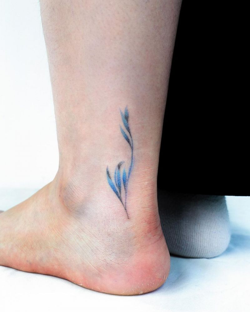 30 Pretty Blue Tattoos You Will Love