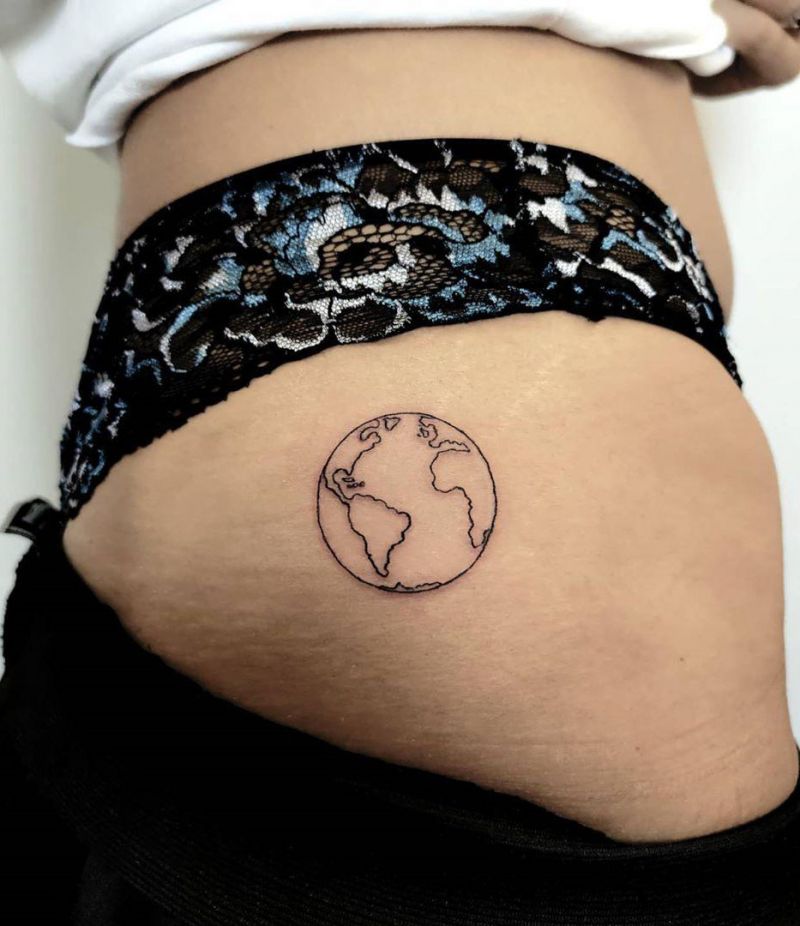 30 Pretty Earth Tattoos to Inspire You