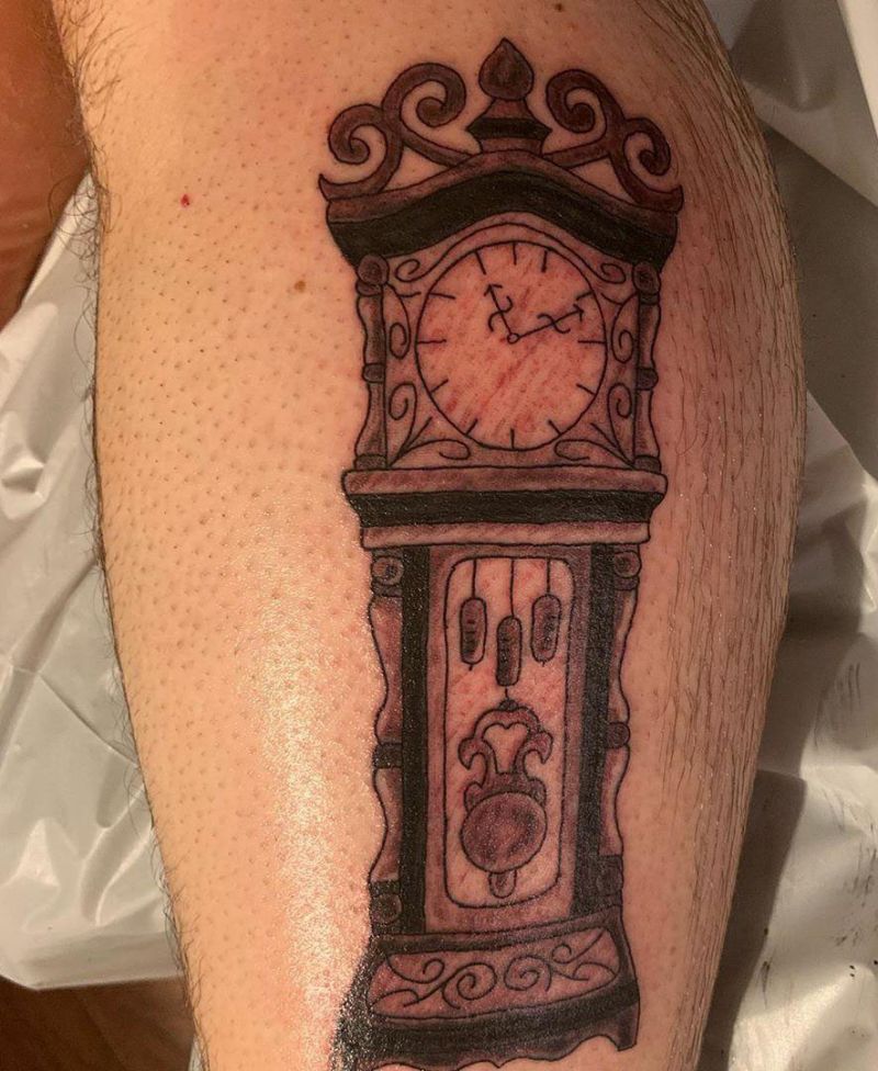 30 Pretty Grandfather Clock Tattoos for Inspiration