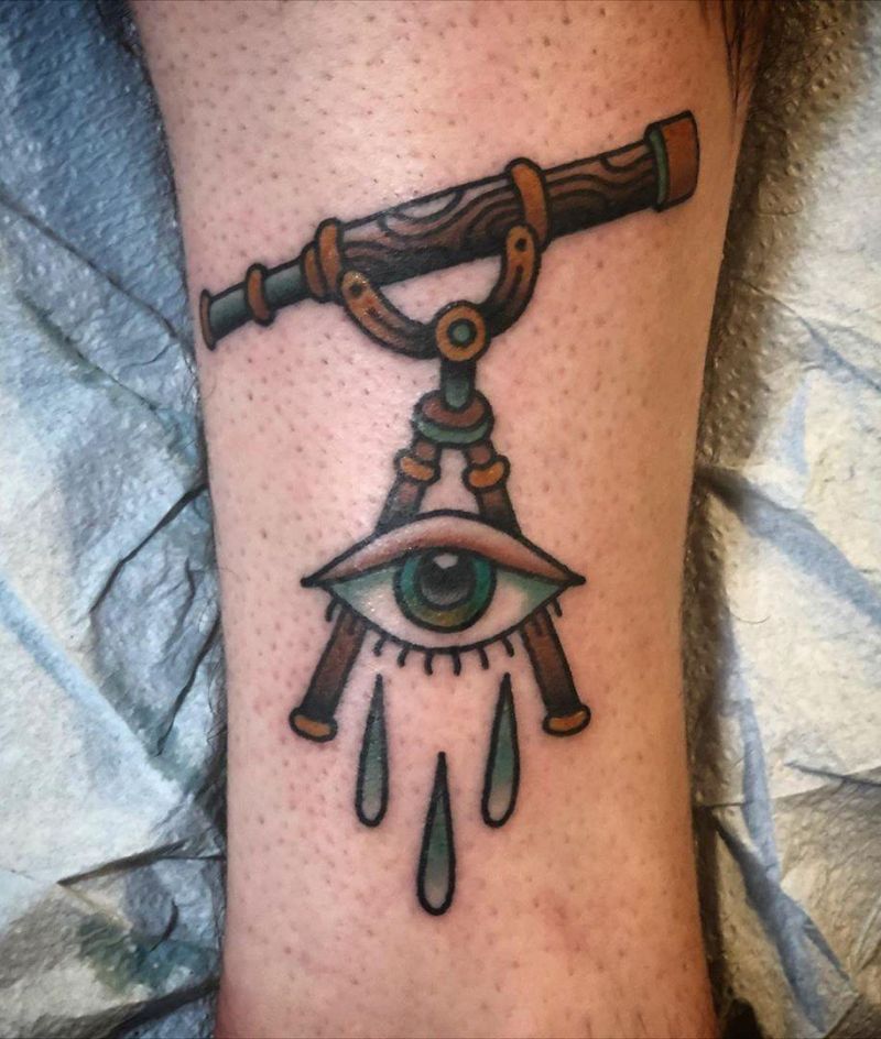 30 Pretty Telescope Tattoos You Will Love