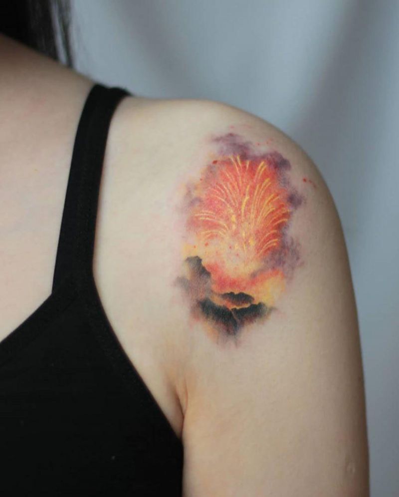 30 Pretty Volcano Tattoos for Inspiration