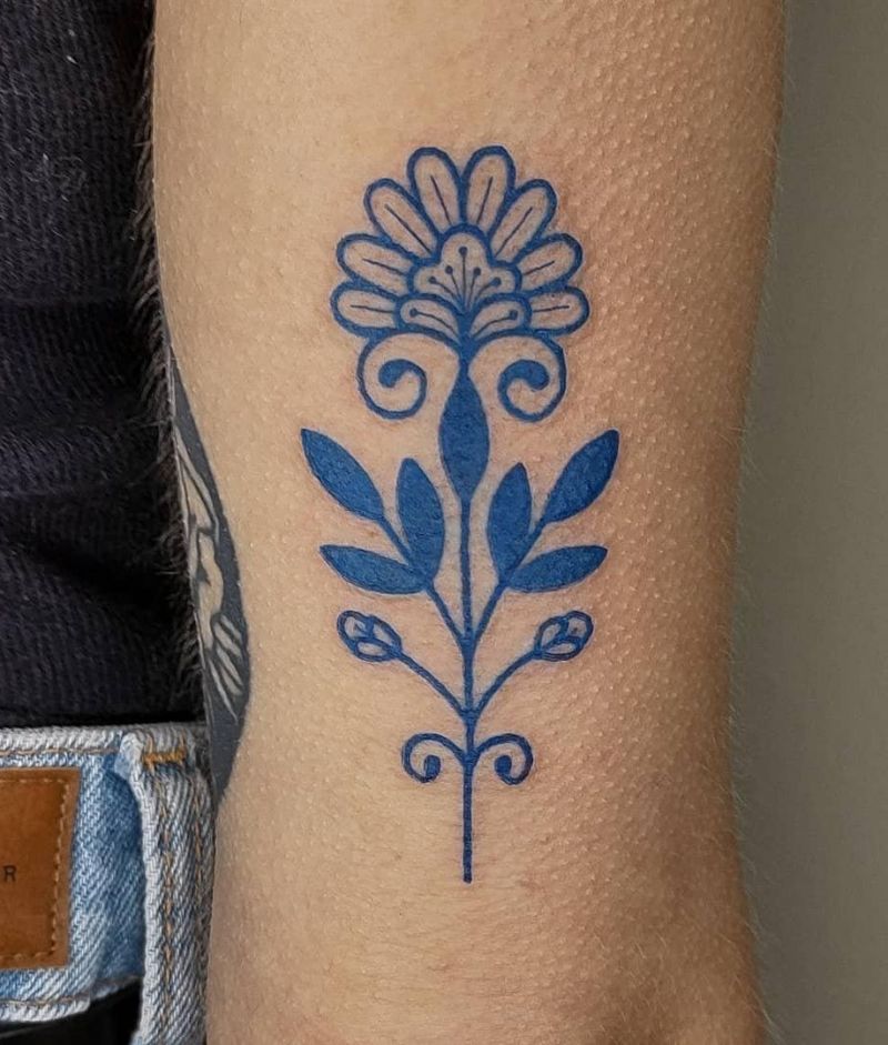 30 Pretty Blue Tattoos You Will Love