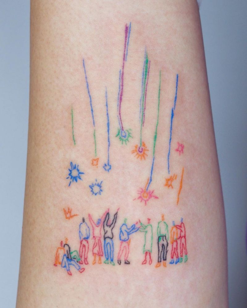 30 Pretty Fireworks Tattoos Improve Your Temperament