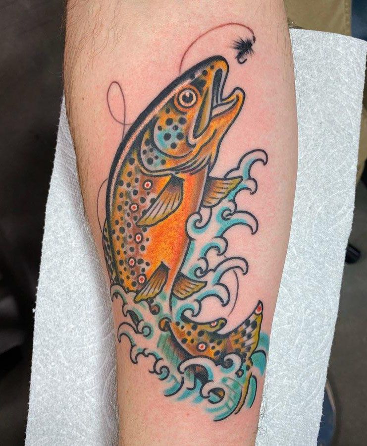 30 Pretty Fishing Tattoos Improve Your Temperament