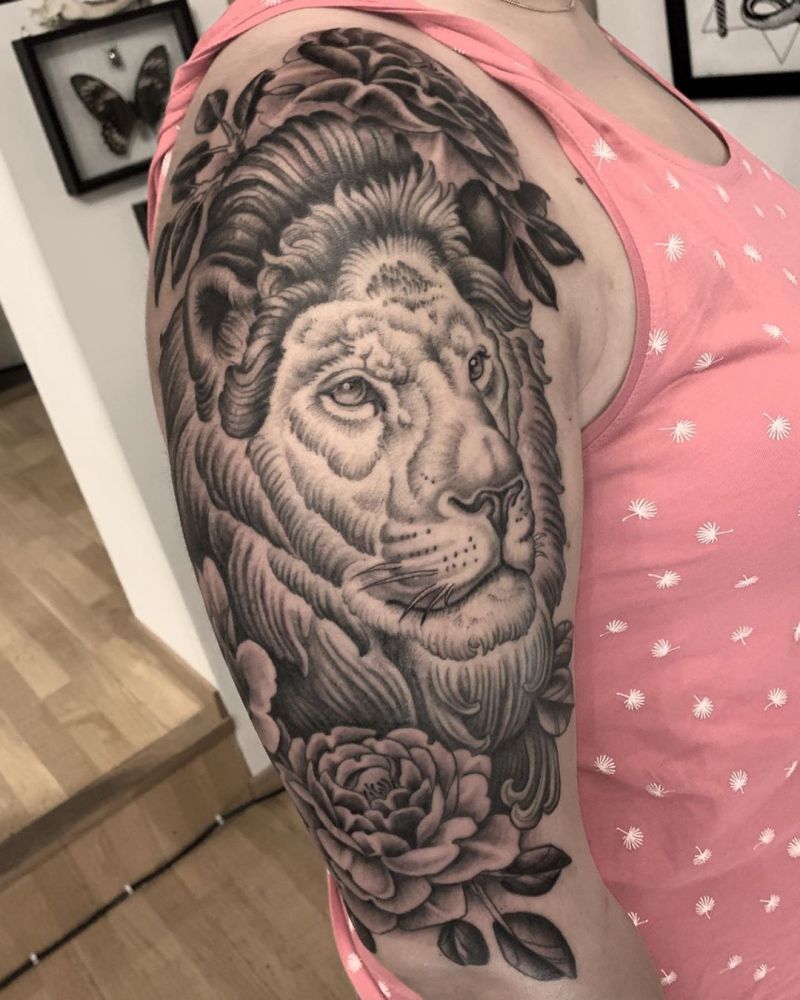 30 Pretty Lion Tattoos Show Your Temperament