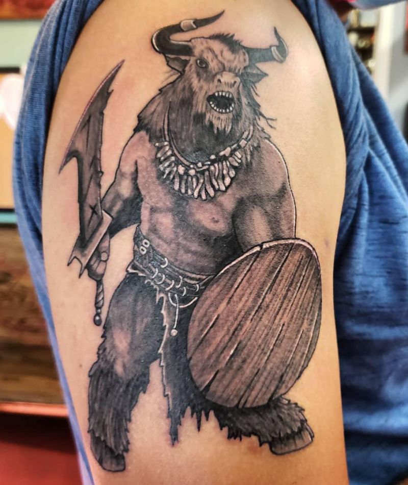 30 Superb Minotaur Tattoos to Inspire You