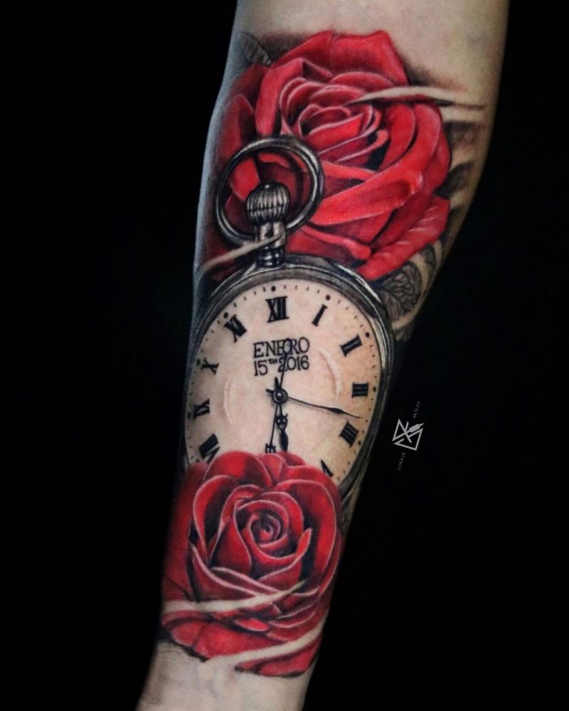 30 Pretty Pocket Watch Tattoos You Must Try