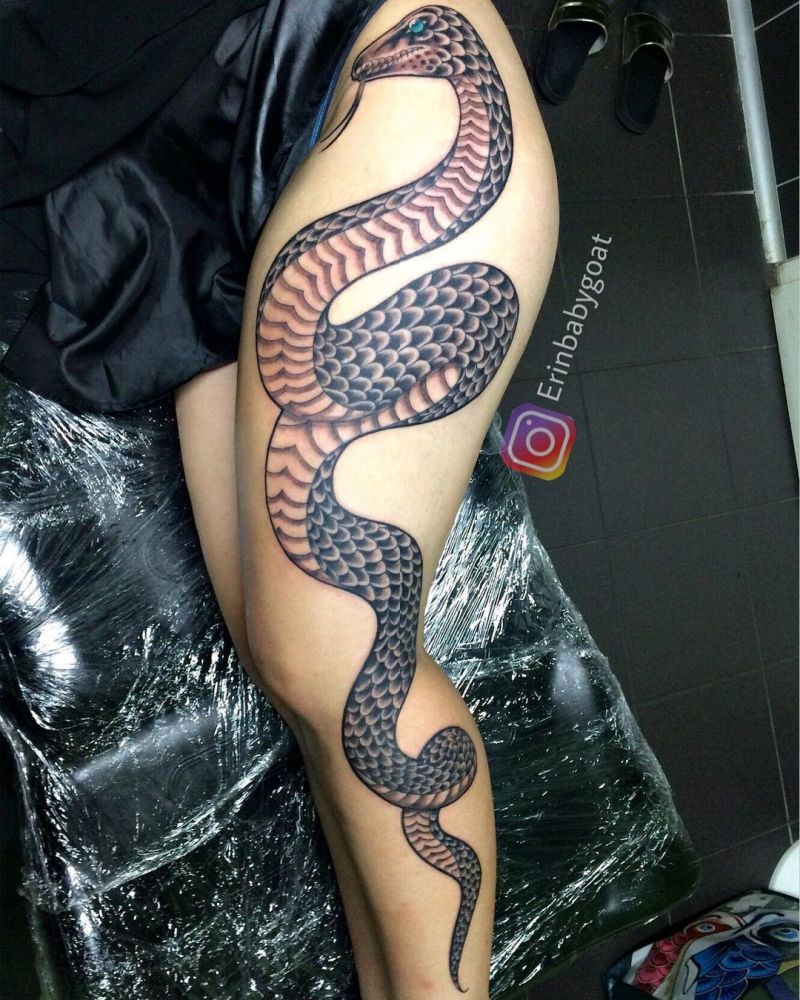 30 Pretty Python Tattoos You Will Love