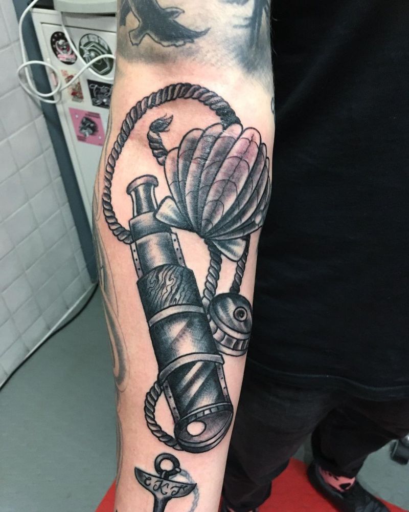 30 Pretty Telescope Tattoos You Will Love