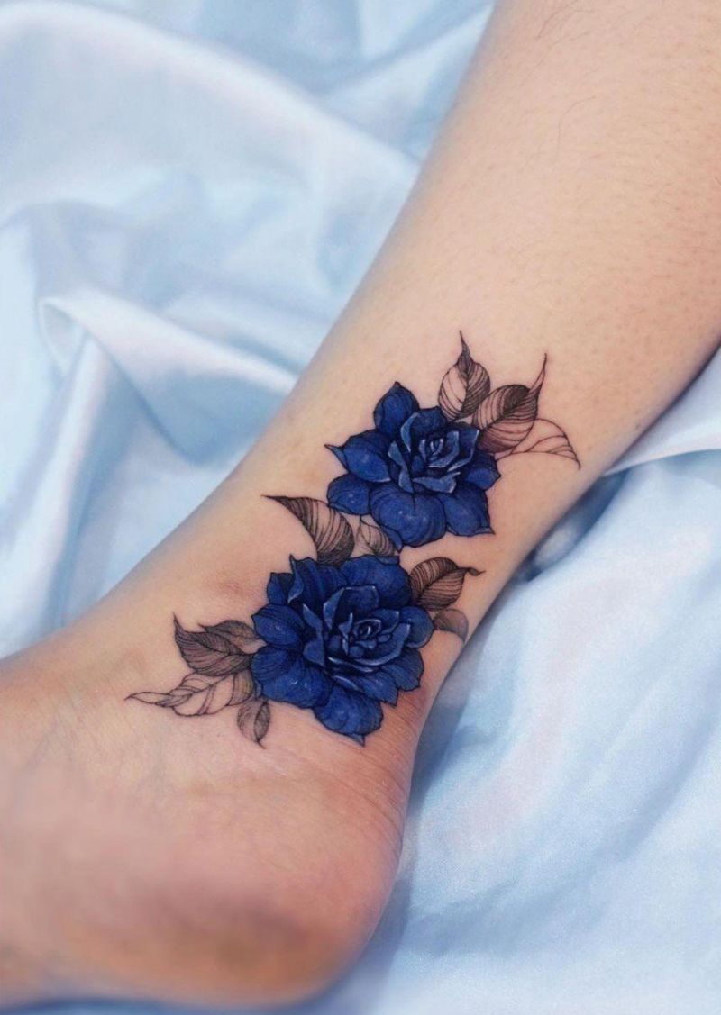 30 Pretty Blue Rose Tattoos You Must Try