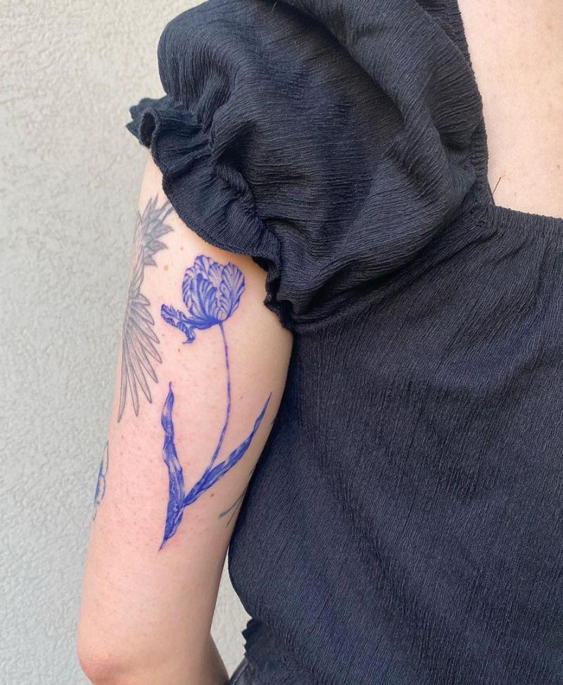 30 Pretty Blue Tattoos You Will Love