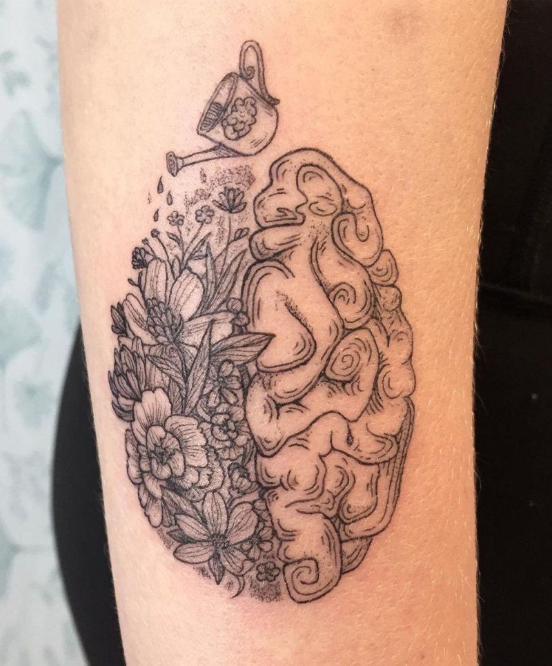 30 Pretty Brain Tattoos Make You Beautiful